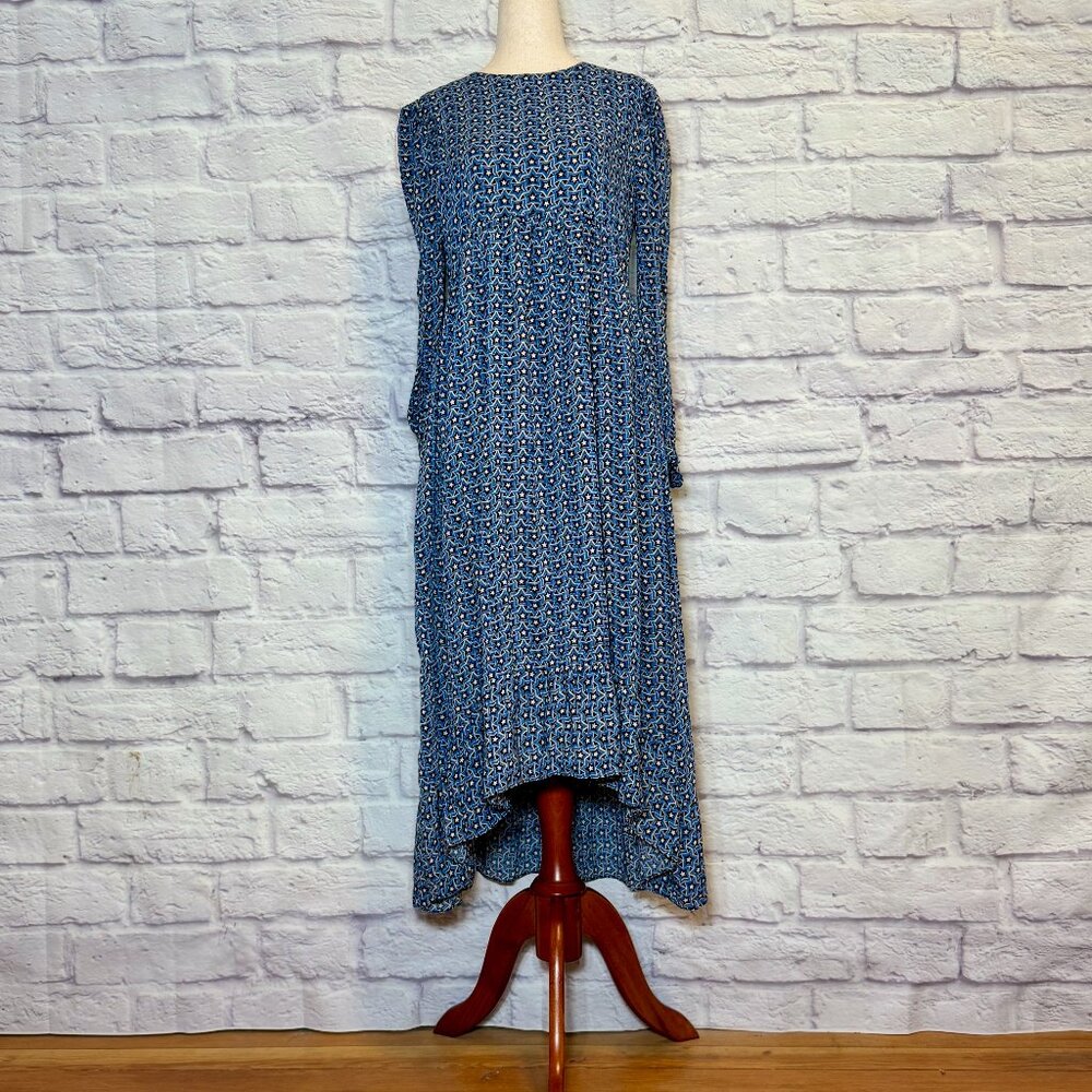 Louche Blue & Black Star Print Midi Dress